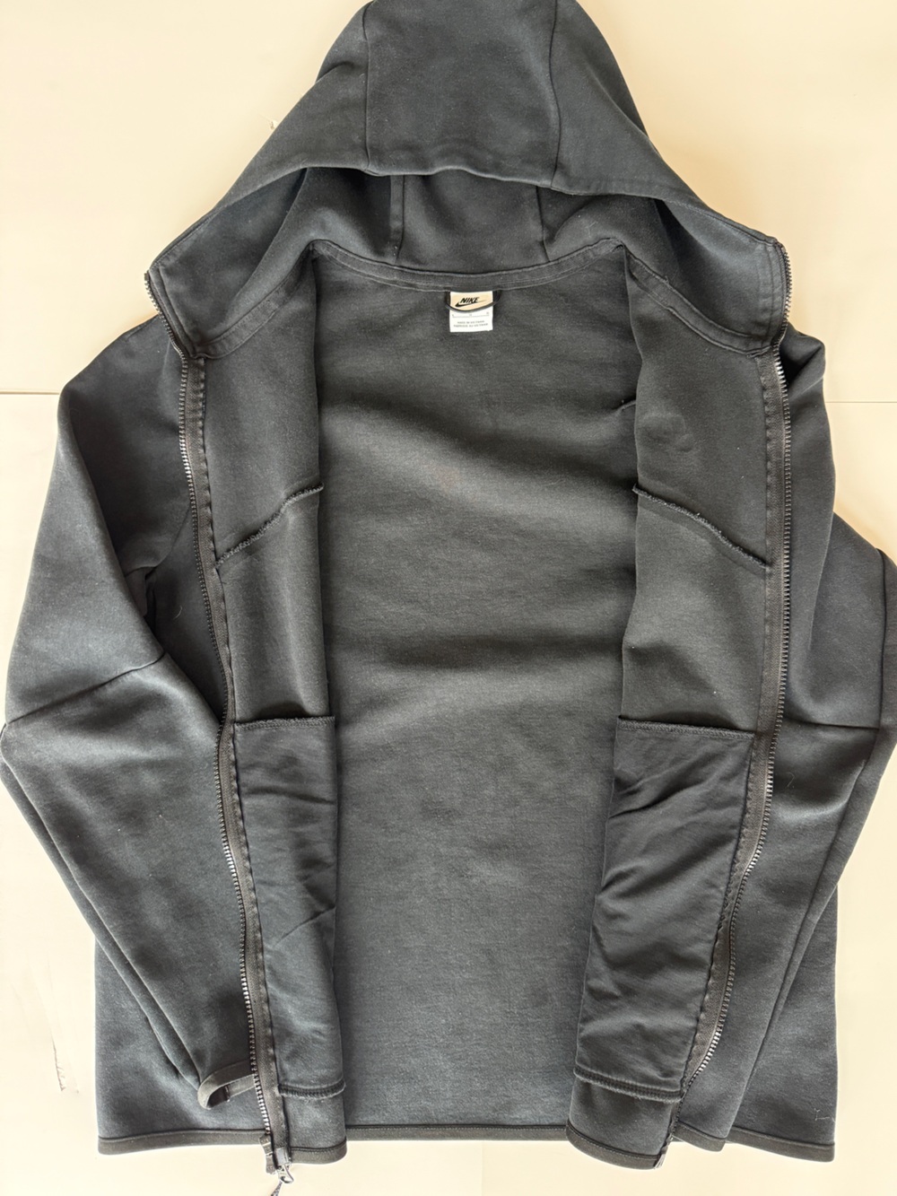 Nike Tech Fleece Hoodie Mens Large Black Old Season Full Zip CU4489-010 V1